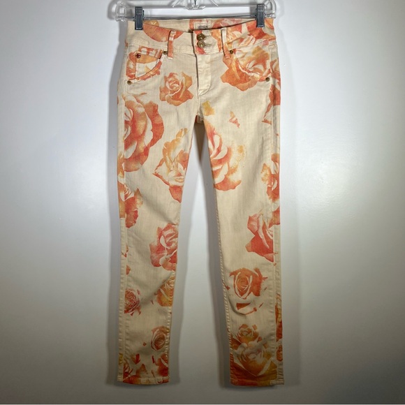 Hudson Collin Crop Floral Skinny Stretch Denim Jean Size 24 EUC - Picture 4 of 16